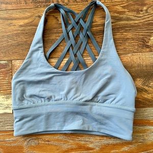 Lululemon Free to be Moved bra in Cascade/Slate Blue